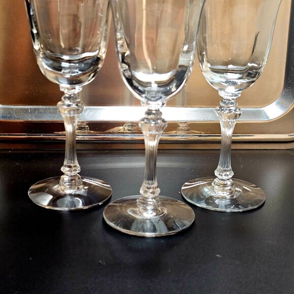 3 TiffinFranciscan Encanto Claret Wine Glasses 6.25" optic art nouveau cocktail - Picture 3 of 10